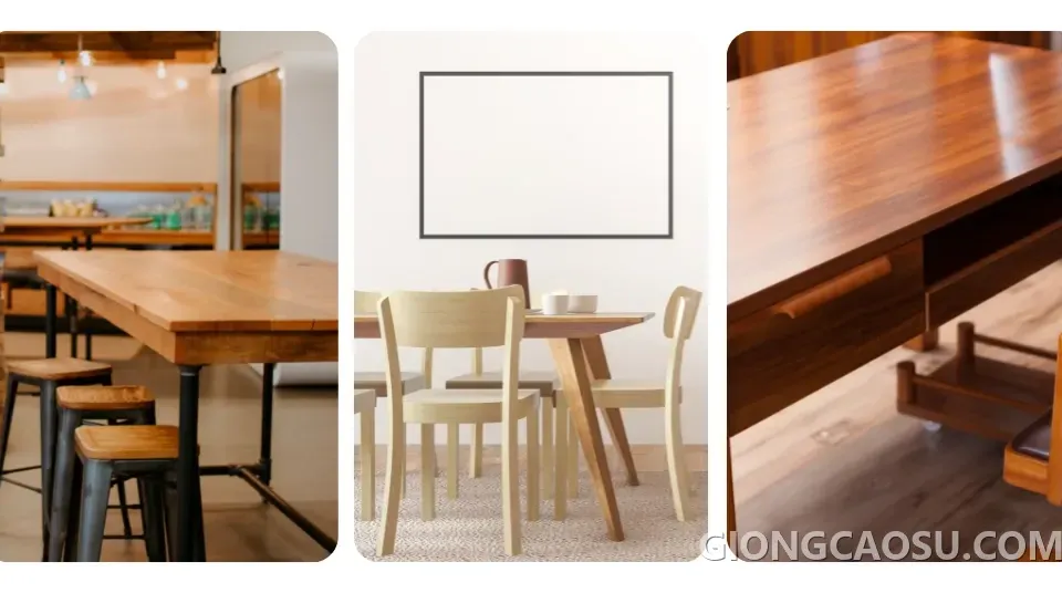 Đồ nội thất được sản xuất từ gỗ cao su